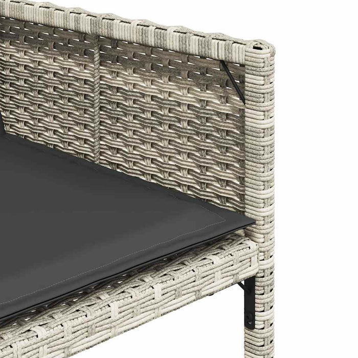 Set mobilier grădină cu perne, 9 piese, gri deschis, poliratan - WALTI WALTI