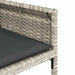 Set mobilier de grădină cu perne 11 piese gri deschis poliratan - WALTI WALTI