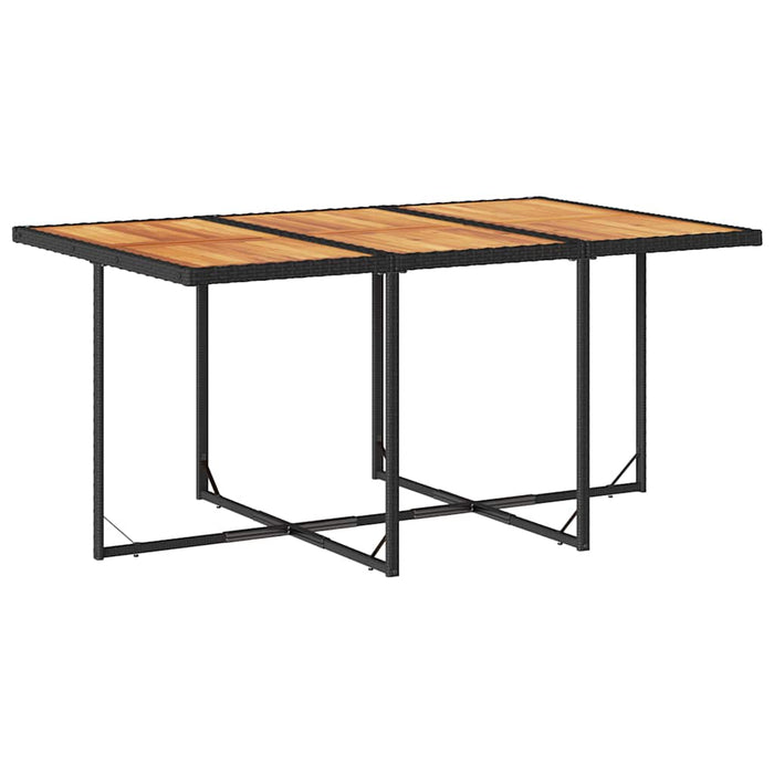 Set mobilier de exterior cu perne, 11 piese, negru, poliratan - WALTI WALTI
