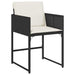 Set mobilier de exterior cu perne, 11 piese, negru, poliratan - WALTI WALTI