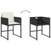 Set mobilier de exterior cu perne, 11 piese, negru, poliratan - WALTI WALTI