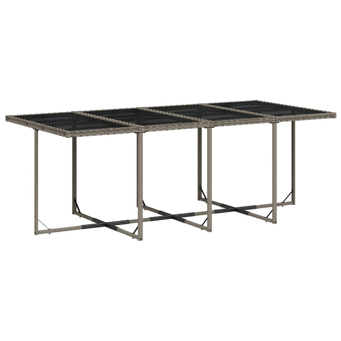 Set mobilier de grădină cu perne, 13 piese, gri, poliratan WALTI