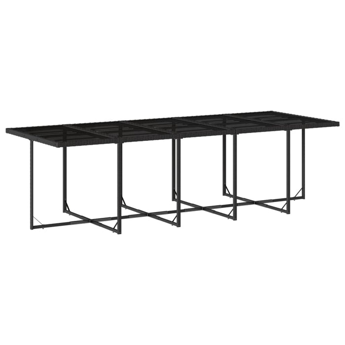 Set mobilier de grădină cu perne, 15 piese, negru, poliratan - WALTI WALTI