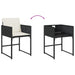 Set mobilier de grădină cu perne, 15 piese, negru, poliratan - WALTI WALTI