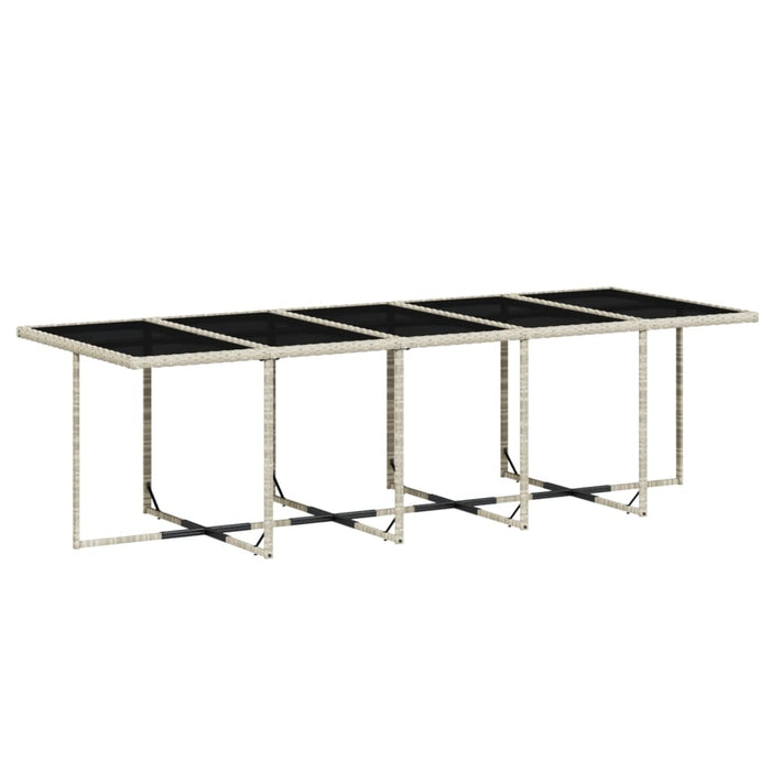 Set mobilier de grădină cu perne 15 piese gri deschis poliratan - WALTI WALTI