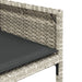 Set mobilier de grădină cu perne 15 piese gri deschis poliratan - WALTI WALTI