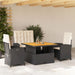 Set mobilier de grădină cu perne, 4 piese, negru, poliratan - WALTI WALTI
