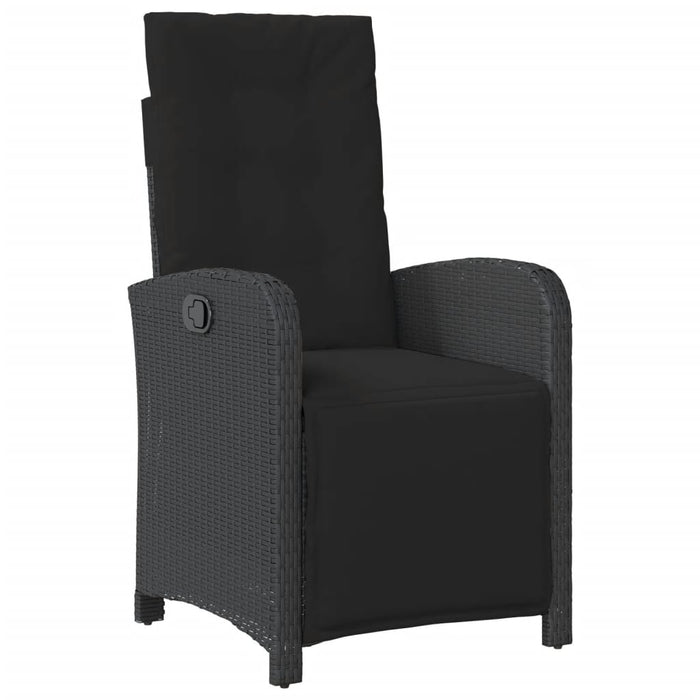 Set mobilier de grădină cu perne, 5 piese, negru, poliratan - WALTI WALTI