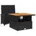 Set mobilier de grădină cu perne, 2 piese, negru, poliratan - WALTI WALTI