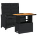 Set mobilier de grădină cu perne, 2 piese, negru, poliratan - WALTI WALTI