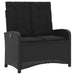 Set mobilier de grădină cu perne, 2 piese, negru, poliratan - WALTI WALTI