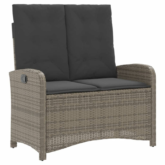 Set mobilier de grădină cu perne, 4 piese, gri, poliratan WALTI