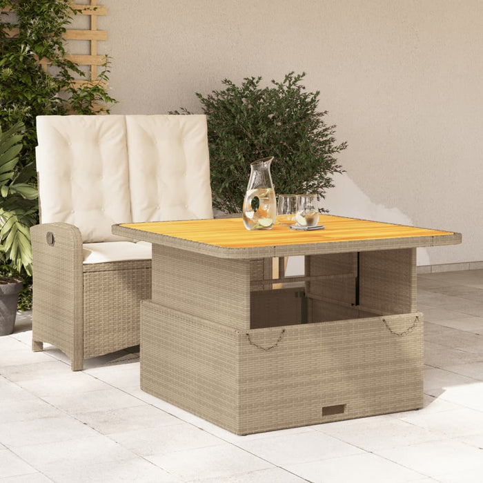Set mobilier de grădină, 2 piese, cu perne, bej, poliratan - WALTI WALTI