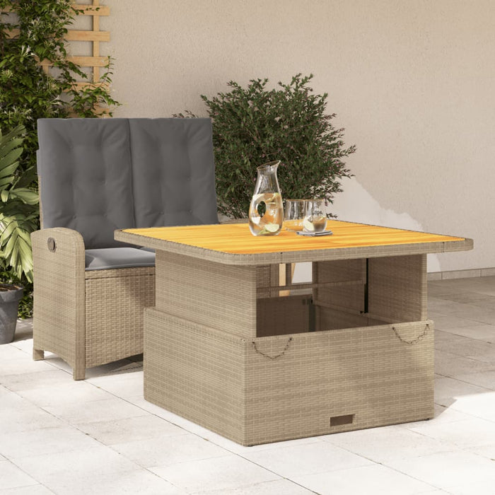 Set mobilier de grădină, 2 piese, cu perne, bej, poliratan - WALTI WALTI