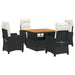 Set mobilier de grădină cu perne, 5 piese, negru, poliratan - WALTI WALTI
