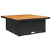 Set mobilier de grădină cu perne, 2 piese, negru, poliratan - WALTI WALTI