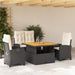 Set mobilier de grădină cu perne, 4 piese, negru, poliratan - WALTI WALTI