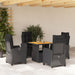 Set mobilier de grădină cu perne, 5 piese, negru, poliratan - WALTI WALTI