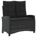 Set mobilier de grădină cu perne, 2 piese, negru, poliratan - WALTI WALTI