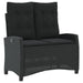 Set mobilier de grădină cu perne, 4 piese, negru, poliratan - WALTI WALTI