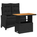 Set mobilier de grădină cu perne, 2 piese, negru, poliratan - WALTI WALTI