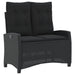Set mobilier de grădină cu perne, 4 piese, negru, poliratan - WALTI WALTI