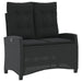 Set mobilier de grădină cu perne, 4 piese, negru, poliratan - WALTI WALTI