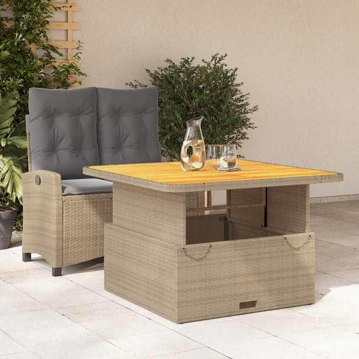 Set mobilier de grădină, 2 piese, cu perne, bej, poliratan - WALTI WALTI