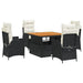 Set mobilier de grădină cu perne, 5 piese, negru, poliratan - WALTI WALTI