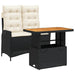 Set mobilier de grădină cu perne, 2 piese, negru, poliratan - WALTI WALTI