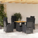 Set mobilier de grădină cu perne, 5 piese, negru, poliratan - WALTI WALTI