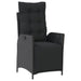 Set mobilier de grădină cu perne, 5 piese, negru, poliratan - WALTI WALTI