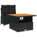 Set mobilier de grădină cu perne, 2 piese, negru, poliratan - WALTI WALTI