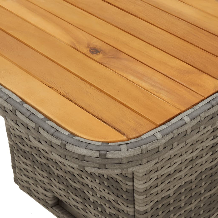 Set mobilier de grădină cu perne, 5 piese, gri, poliratan WALTI