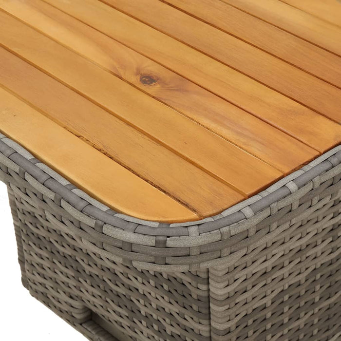 Set mobilier de grădină cu perne, 5 piese, gri, poliratan WALTI
