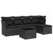 Set mobilier de grădină cu perne, 6 piese, negru, poliratan - WALTI WALTI