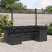 Set mobilier de grădină cu perne, 6 piese, negru, poliratan - WALTI WALTI