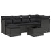 Set canapele de grădină cu perne, 7 piese, negru, poliratan - WALTI WALTI