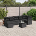 Set mobilier de grădină cu perne, 8 piese, negru, poliratan - WALTI WALTI
