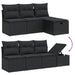 Set mobilier de grădină cu perne, 8 piese, negru, poliratan - WALTI WALTI