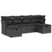 Set mobilier de grădină cu perne, 6 piese, negru, poliratan - WALTI WALTI