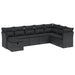 Set mobilier de grădină cu perne, 8 piese, negru, poliratan - WALTI WALTI