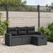 Set mobilier de grădină cu perne, 4 piese, negru, poliratan - WALTI WALTI