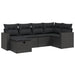Set mobilier de grădină cu perne, 6 piese, negru, poliratan - WALTI WALTI