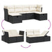 Set mobilier de grădină cu perne, 6 piese, negru, poliratan - WALTI WALTI