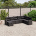 Set mobilier de grădină cu perne, 8 piese, negru, poliratan - WALTI WALTI