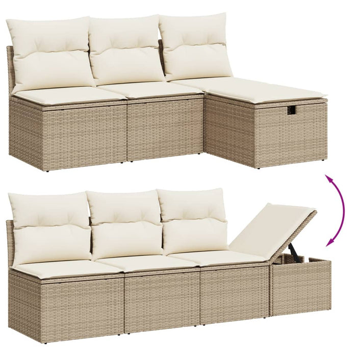 Set canapele de grădină, 8 piese, cu perne, bej, poliratan - WALTI WALTI