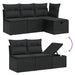Set mobilier de grădină cu perne, 6 piese, negru, poliratan - WALTI WALTI