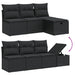 Set mobilier de grădină cu perne, 8 piese, negru, poliratan - WALTI WALTI