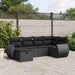 Set mobilier de grădină cu perne, 6 piese, negru, poliratan - WALTI WALTI